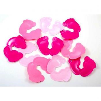 Confeti XLhuellas del pie 14 g rosa