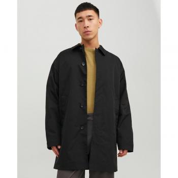 Jack & Jones Men's Crease Mac Black Coat