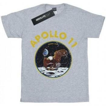 Camiseta clásica NASA Apollo 11 para niño en color negro, talla 12-13