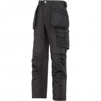 Snickers Mens Craftsmen Canvas+ Workwear Trousers With Knee Pad Pockets