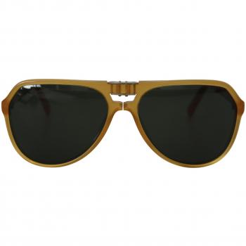 Dolce & Gabbana Yellow Acetate Black Lens Aviator DG4196 Sunglasses, Female, One Size