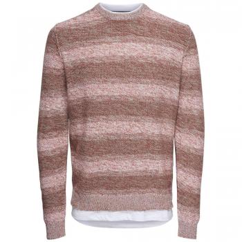 Only & Sons Onspage 12 Shadow Stripe Knit, suéter para Hombre, Rooibos Tea, Medium