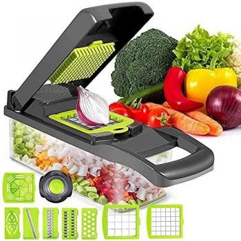 Cortador de Verdura Mandolina de Verduras Multifuncional Mandolina de Cocina Slicer Espiral Rallador de Cuchillas Acero Inoxidable, Pelador,Cortador de Patatas