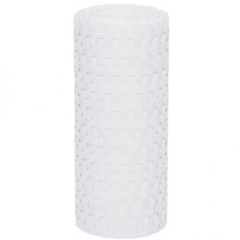 Toldos para balcón 10 uds ratán sintético blanco 255x19 cm