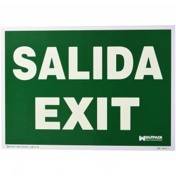 Cartel/Señal Fluorescente Salida Exit 30x42 cm.