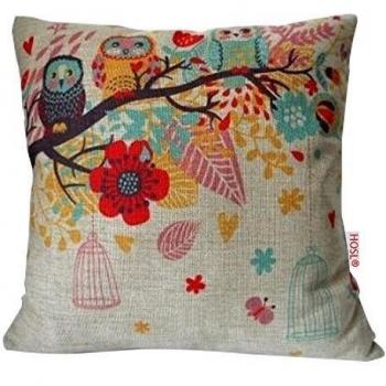Lino y Algodón Blend Decorativo Funda de Cojínes 45x45 cm [18x18'' pulgadas]
