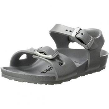 Birkenstock Rio Eva, Sandalias Tira de Tobillo Unisex Niños, Plateado