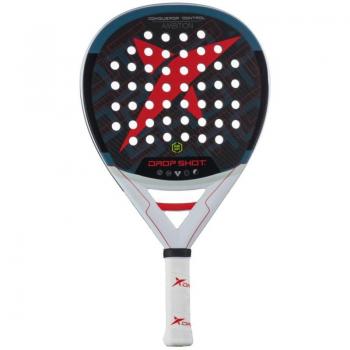PALA DE PÁDEL DROP SHOT CONQUEROR CONTROL - DP304006, características: forma redonda, balance bajo, núcleo de goma EVA, superficie de fibra de carbono, diseño ergonómico y tecnología anti-vibración