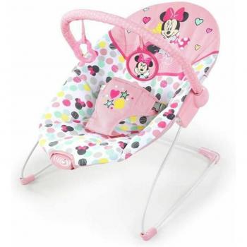Bright Starts Disney Baby Minnie Mouse Vibrating Baby Bouncer, Spotty Dotty
