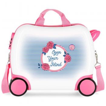 Roll Road Rose Maleta Infantil Multicolor 41x34x20 cms Rígida ABS Cierre combinación 25L 2Kgs 4 Ruedas Equipaje de Mano