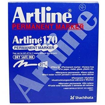 Rotulador Artline Marcador Permanente 170 Negro P/Redonda 2 mm Antisecado