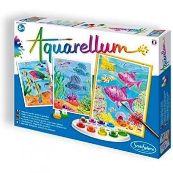 Aquarellum Coral Reef Painting Set for Kids - Large Watercolor Craft Kit