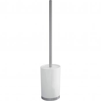 Gedy Petunia Escobillero WC, Acero Inoxidable, Blanco, 9 X 9 X 44.8