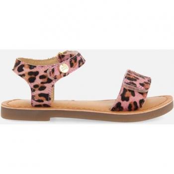 Sandalias de piel con estampado animal y cierre ajustable para niña Selite