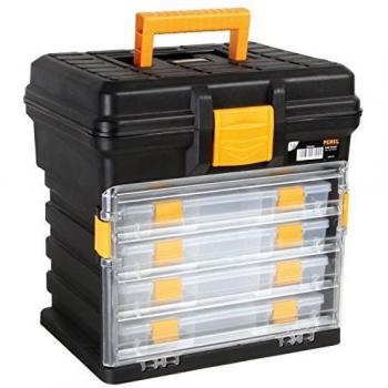 Caja de Herramientas Perel - 340 X 272 X 341 Mm con Compartimentos Correderos y Extraíbles