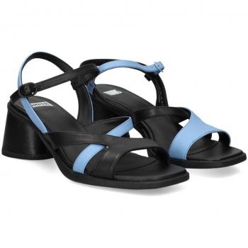 Sandalia de mujer Camper Tws en negro y azul con diseño moderno