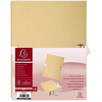 Exacompta 223015E - Pack de 5 carpetas, color beige