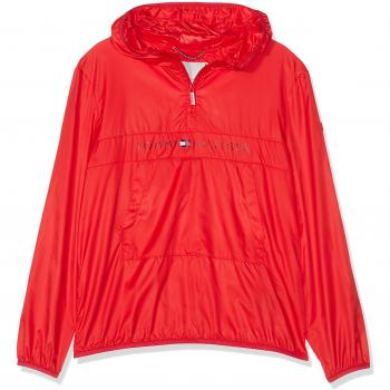 Tommy Hilfiger Unisex Pop-Over Jacket, Chaqueta para Niños, Rojo