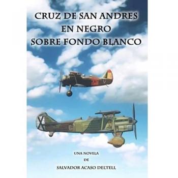 Cruz de San Andrés en negro sobre fondo blanco