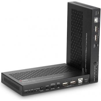 Lindy 38344 KVM Extender Transmitter & Receiver, 100m Cat.6 HDMI 4K60 HDBaseT 3.0 KVM Extender