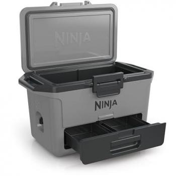Nevera portátil Ninja FrostVault 47L con zona seca, color gris pizarra