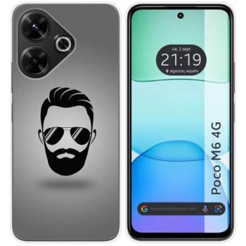 Funda de Silicona Diseño Barba para Xiaomi Poco M6 4G