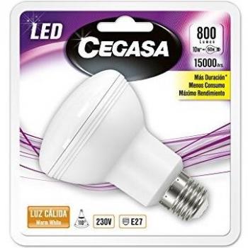 Cegasa Bombillas LED E27, 10 W, Blanco, Estandar