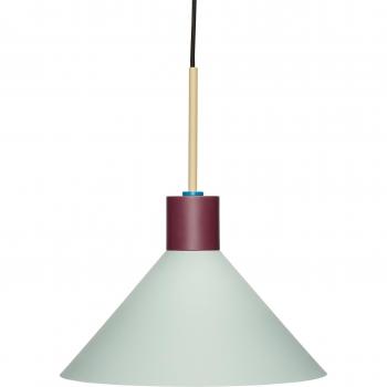 Lámpara Colgante de Metal Hübsch Interior en Verde Menta y Burdeos
