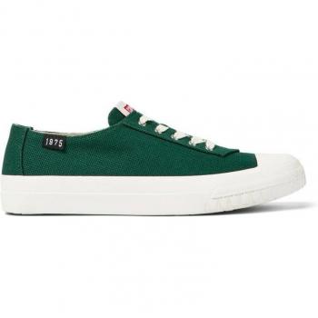 Zapatillas Camper de lona verde con cordones para mujer