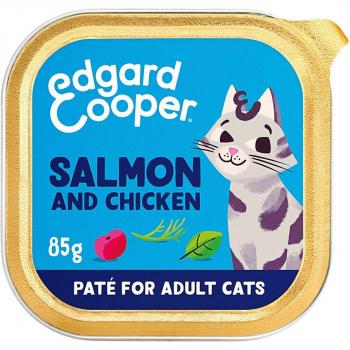 Edgard & Cooper Adult Paté de Salmón y Pollo sin Cereales para Gatos 85g