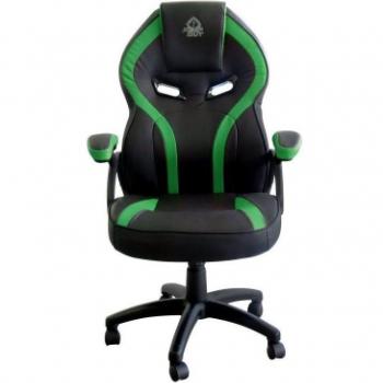 Silla Gamer Keep Out XS200 Negra con Detalles Verdes, Espuma de Alta Densidad, Reposabrazos Fijos