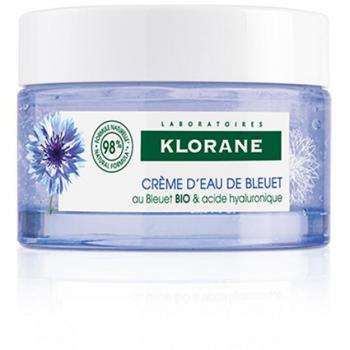 Klorane Crema de Día Bleuet 50ml - Hidratante, calma e ilumina la piel, formulada con extracto de flor de aciano, textura ligera y no grasa, ideal para pieles sensibles