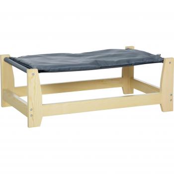 PawHut Cama Elevada para Perros y Gatos con Cojín Lavable - Gris