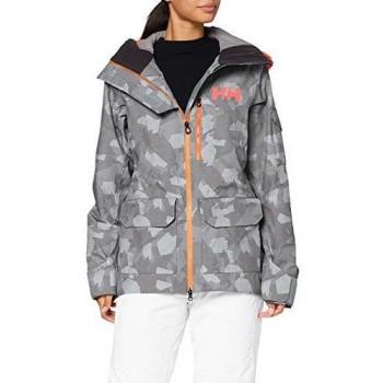 Helly Hansen W Powderqueen 2.0 Jacket Chaqueta, Mujer, 971 Quiet Shade Camo, L