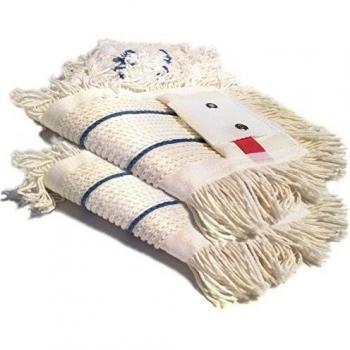 2 x laschen Mop algodón microfibra Mopa 40 cm - Profesional Hospital Mop con trabillas)