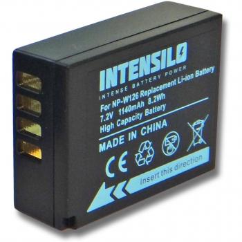 INTENSILO Batería Recargable Compatible con Fuji/Fujifilm FinePix HS30 EXR, HS33 EXR, HS55 EXR cámara Digital, DSLR