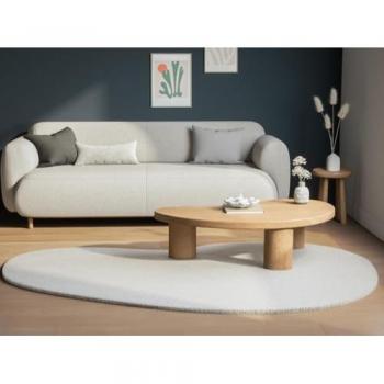 Alfombra shaggy orgánica con efecto de piel - 120 x 180 cm - Beige - Girona