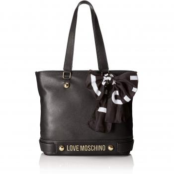 Love Moschino - Borsa Soft Grain Pu, Bolsos totes Mujer, Negro