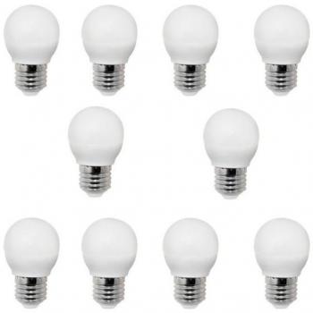 Bombilla LED esférica luz blanca, rosca fina E-14 - 4W
