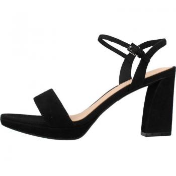 Sandalias de Fiesta Mujer Marca Clarks Modelo Vista Strap, color negro, diseño elegante, suela de goma antideslizante, plantilla acolchada para mayor comodidad, cierre con hebilla ajustable