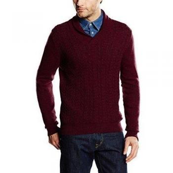Pedro del Hierro, Shawl Aranes - Suéter para hombre, color rojo