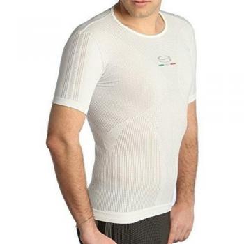 Bussetus Second Skin, Bussetus Second Skin - camiseta interior manga corta con fibra de carbono para hombre, blanca talla XS - Camiseta térmica de manga corta para hombre, color blanco, talla XS
