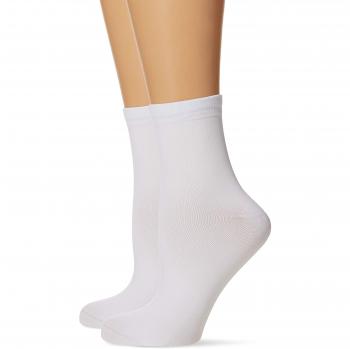 Dim Coton Skin Tobilleros, Calcetines para Mujer Blanco 013, One Size