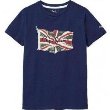 Camiseta Flag Logo Marino Pepe Jeans