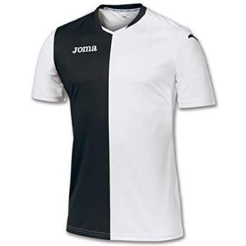 Joma 100157.201 - Camiseta de equipación de manga corta para hombre, color blanco / negro, talla XL