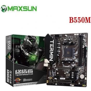 Placa base para juegos MAXSUN Terminator B550M AMD USB3.1 M.2 Nvme Sata3 compatible con procesador R5 3600 color gris