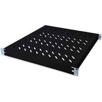 DIGITUS Professional DN-97645 - Balda con profundidad variable para instalación permanente en armarios de 19 - capacidad de carga 50 kg - desde 600 mm de profundidad de armario - 1U - color negro
