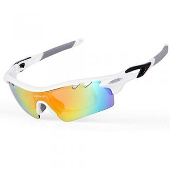 INBIKE Gafas Sol Polarizadas Ciclismo Hombre Mujer con 5 Lentes Intercambiables UV400 Y Montura De TR-90, Gafas Sol Deportivas para Running MTB Bicicleta 100% De Protección UV