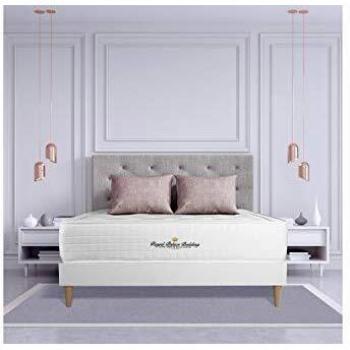 Somier blanco + colchón con espuma viscoelástica 160 x 200 Royal Palace Bedding
