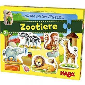 HABA-303703 Mis Primeros Puzzles – Animales del Zoo puzle infantil, Multicolor